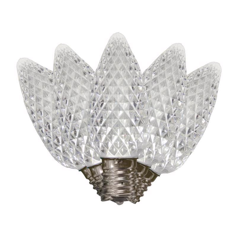 Celebrations C925FPWA Platinum LED C9 Pure White 25 ct String Christmas Lights 25 ft.