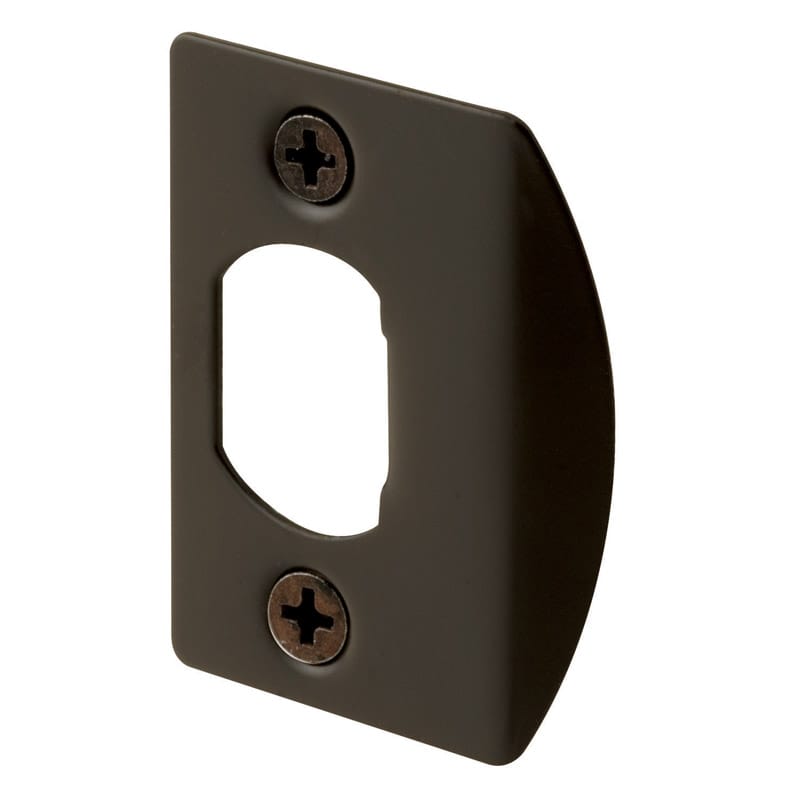 Prime-Line E 2516 2.25 in. H X 1.44 in. L Classic Bronze Steel Latch Strike Plate