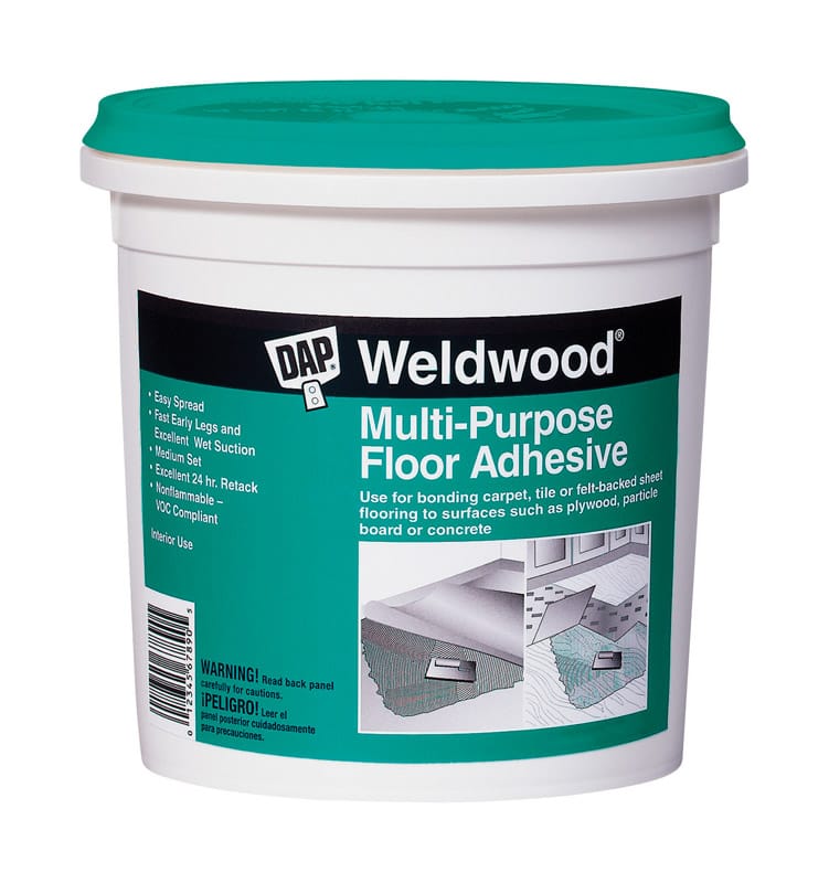Dap 7079800141 WeldWood High Strength Synthetic Latex-Resins Off White Floor Adhesive 1 qt