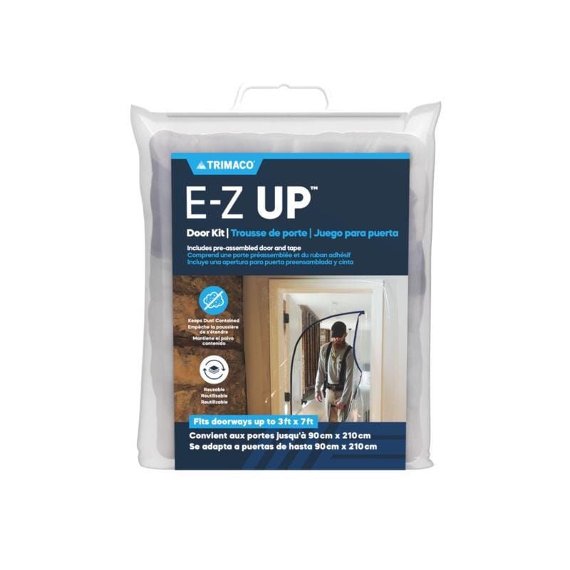 Trimaco 54740 E-Z Up 36 in. W X 84 in. L Clear Plastic Dust Barrier Door Kit
