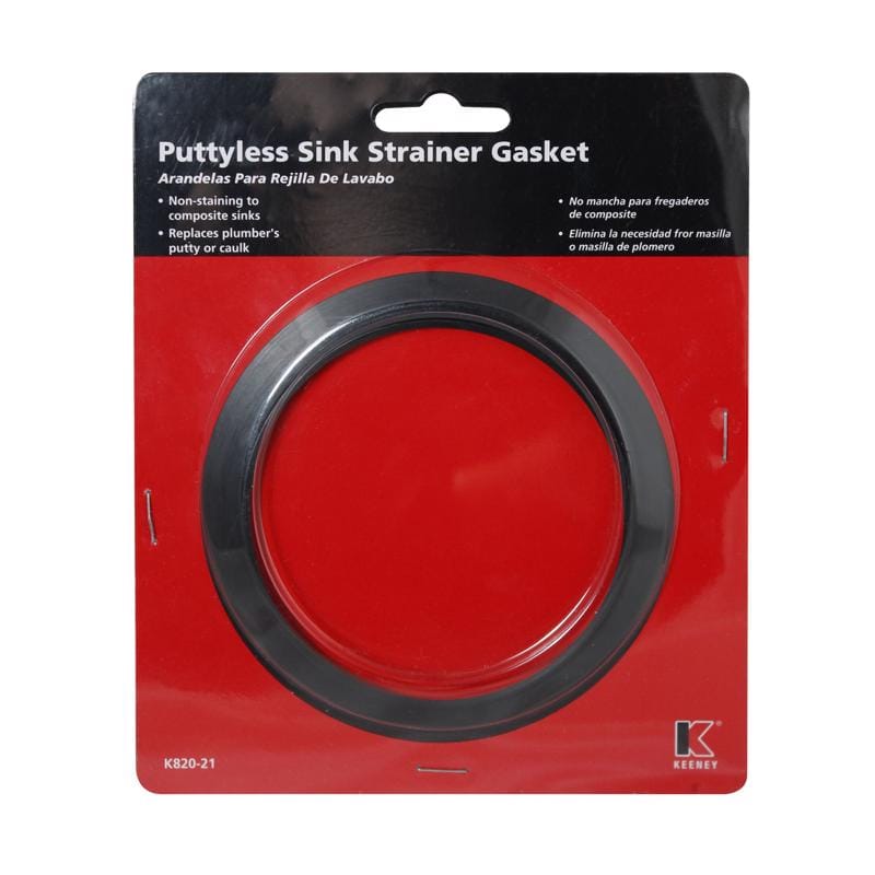 Keeney K820-21 Plumb Pak Rubber 3 3/8 in. D X 3 5/8 in. D Gasket