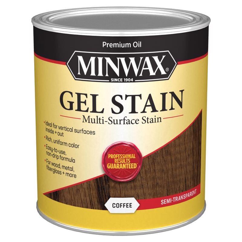 Minwax 660910000 Gel Stain Semi-Transparent Coffee Oil-Based Gel Stain 1 qt
