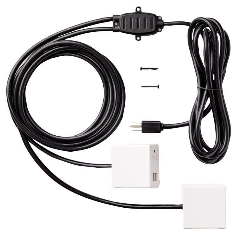 Charg BE03806A1065S 10 ft. L 2 outlets Power Hub w/USB ports White