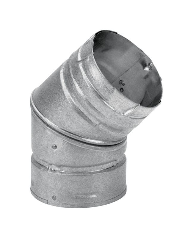 DuraVent 4PVL-E45 4 in. D X 4 in. D 45 deg Galvanized Steel Stove Pipe Elbow