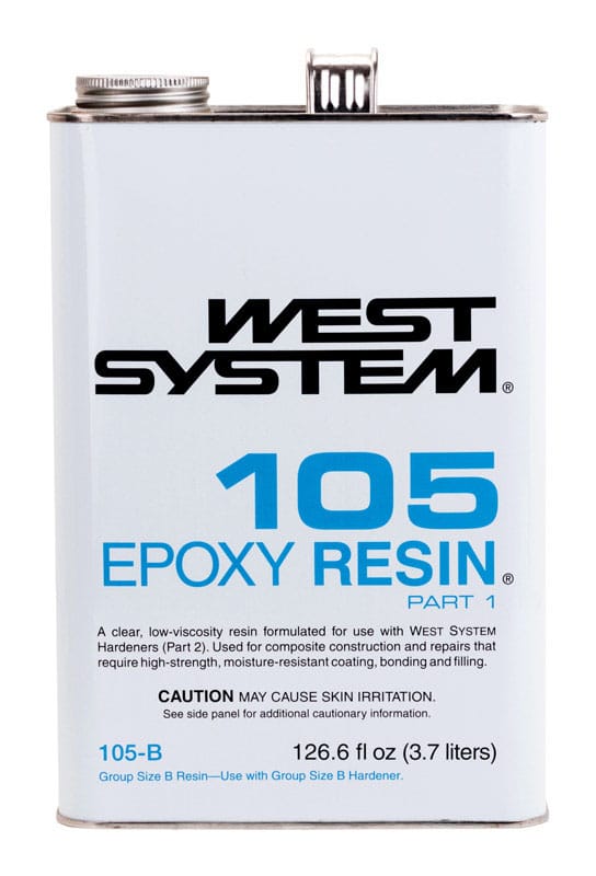 West System 105B 105 Resin Extra Strength Epoxy Clear Epoxy Resin 126.6 oz