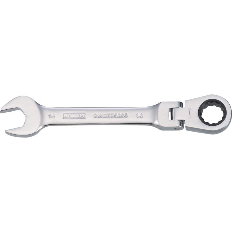 Dewalt DWMT75205OSP 14 mm X 14 mm 12 Point Metric Flex Head Combination Wrench 6.28 in. L 1 pc