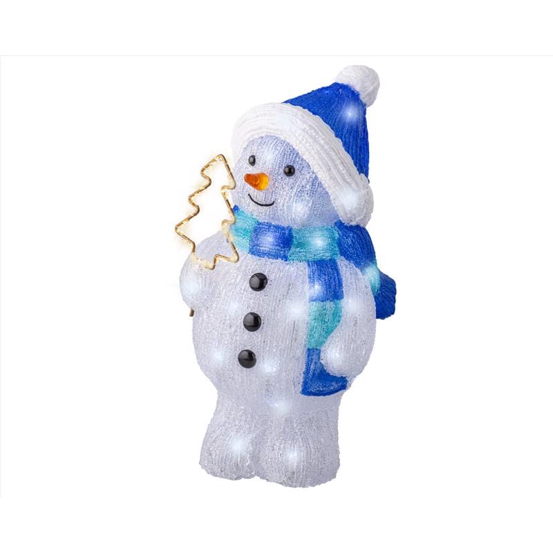 Lumineo 9784152 LED Cool White Snowman 17 in. Yard Decor