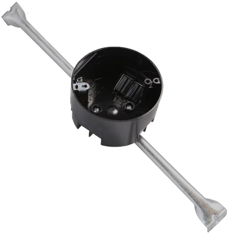 Cantex EZ20CHGL EZ Box New Work 20 cu in Round Polycarbonate Electrical Box w/Hanger Bar Black