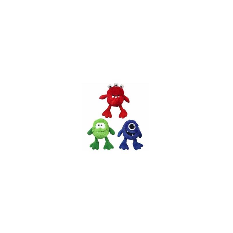 Multipet 44211-12 For Dog Assorted Plush Mini Monsters Dog Toy Small 1 pk