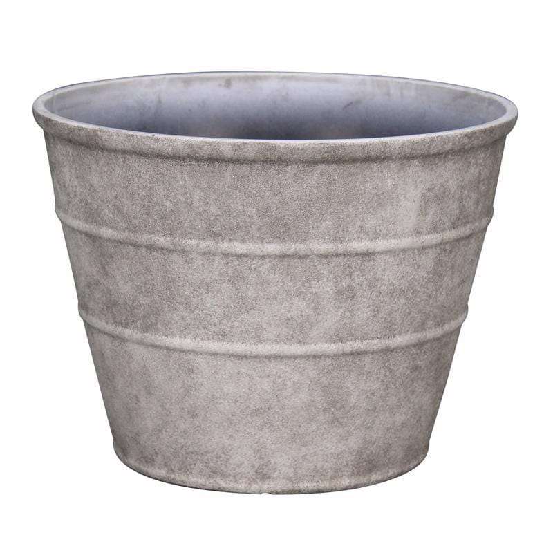L&G PVF5116TSI 12 in. H X 16 in. D Polyresin Hamilton Planter Stone