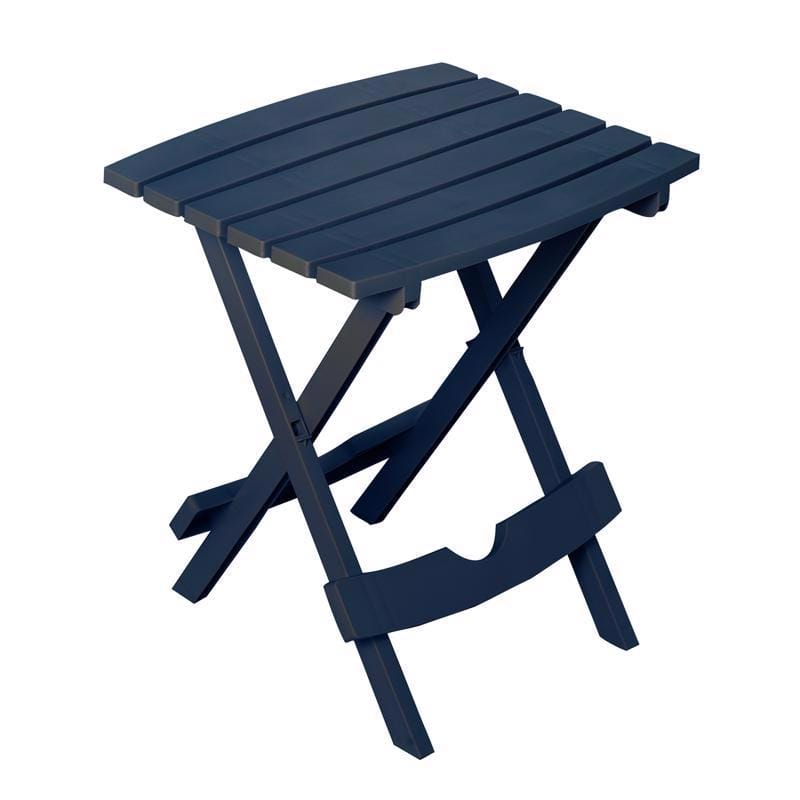 Adams 260615 Quik Fold Midnight Rectangular Resin Folding Side Table