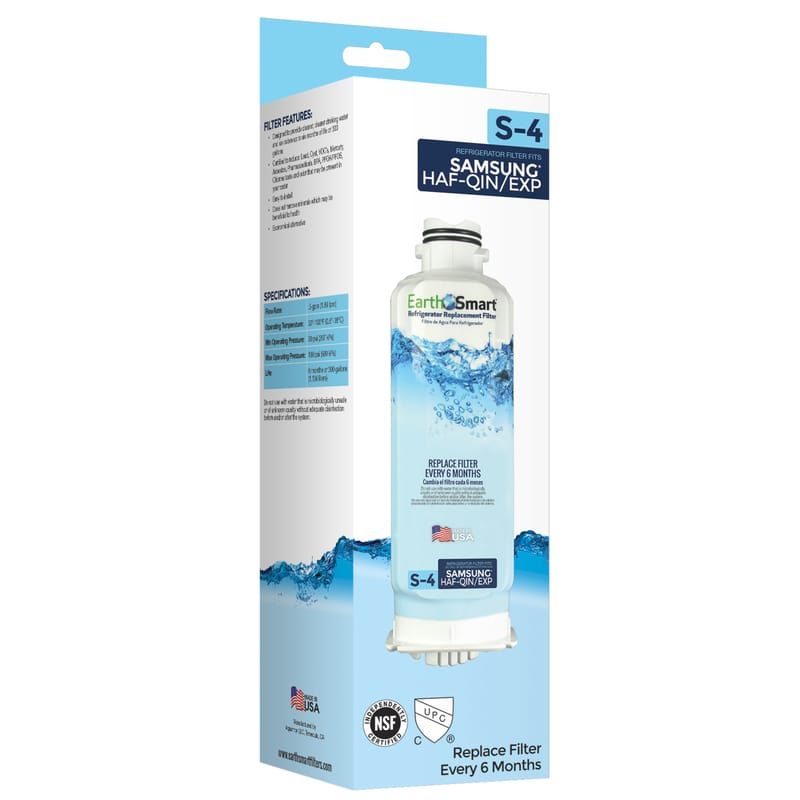 Earthsmart 102647 S-4 Refrigerator Replacement Filters For Samsung HAFQIN