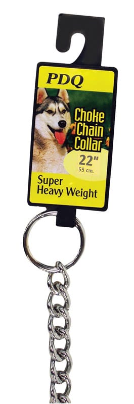 PDQ 12522 Silver Chain Steel Dog Collar Large/X-Large