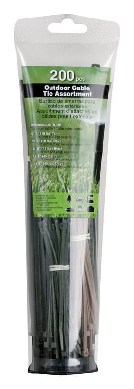 Gardner Bender 10096 Assorted Cable Tie 200 pk