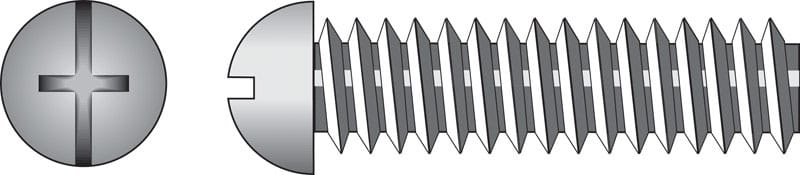 Hillman 90191 No. 8-32 Ga. X 1 in. L Combination Round Head Zinc-Plated Steel Machine Screws 100 pk