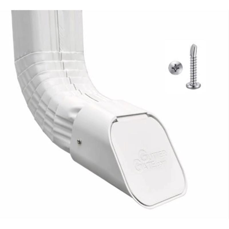 Guttergate GG2X3A-WHITE 2 in. H X 2 in. W X 3 in. L White Plastic Rectangular Downspout Adapter