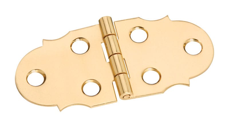 National Hardware N211-805 1-5/16 in. L Brass-Plated Door Hinge 2 pk