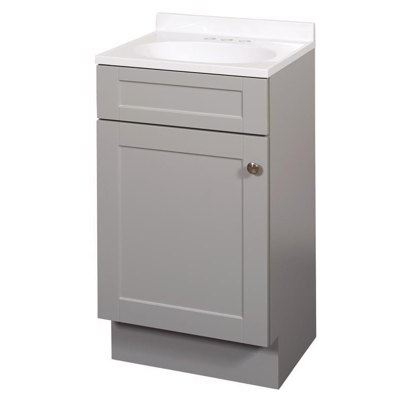 Zenna Home SBC18GY Single Gray Bathroom Vanity 18 in. W X 16 in. D X 35 in. H