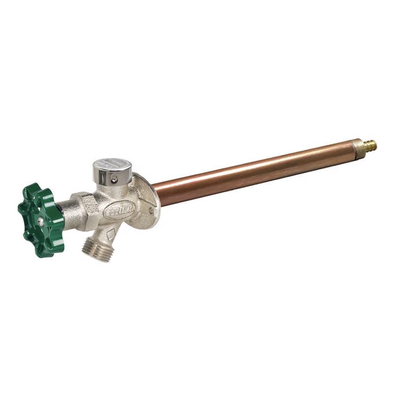 Prier C-144X12 1/2 in. Crimp PEX in. Anti-Siphon Brass Freezeless Wall Hydrant