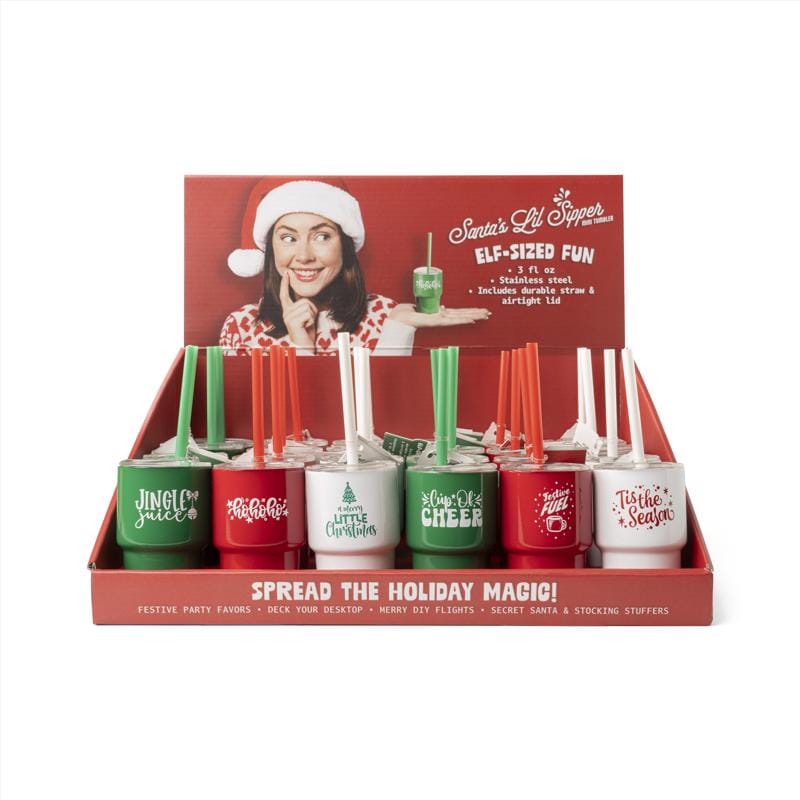 Santa's Lil Sippers XLS24 Drinking Glass 1 pk