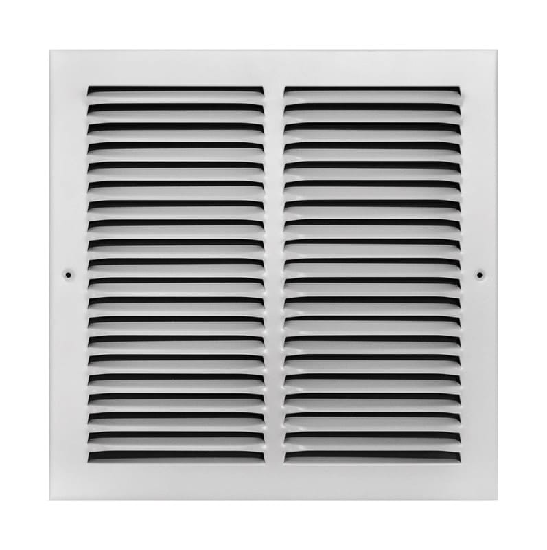 Tru Aire C17012X12 12 in. H X 12 in. W 1-Way Powder Coat White Steel Return Air Grille