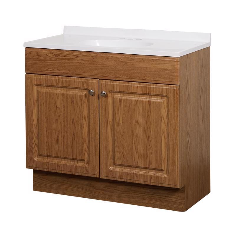 Zenna Home RBC36KK Single Oak Bathroom Vanity 36 in. W X 18 in. D X 35 in. H