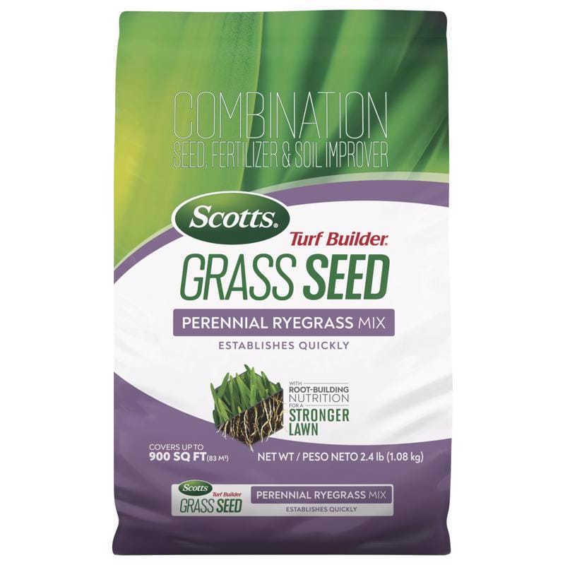 Scotts 18038A Turf Builder Perennial Ryegrass Sun or Shade Fertilizer/Seed/Soil Improver 2.4 lb