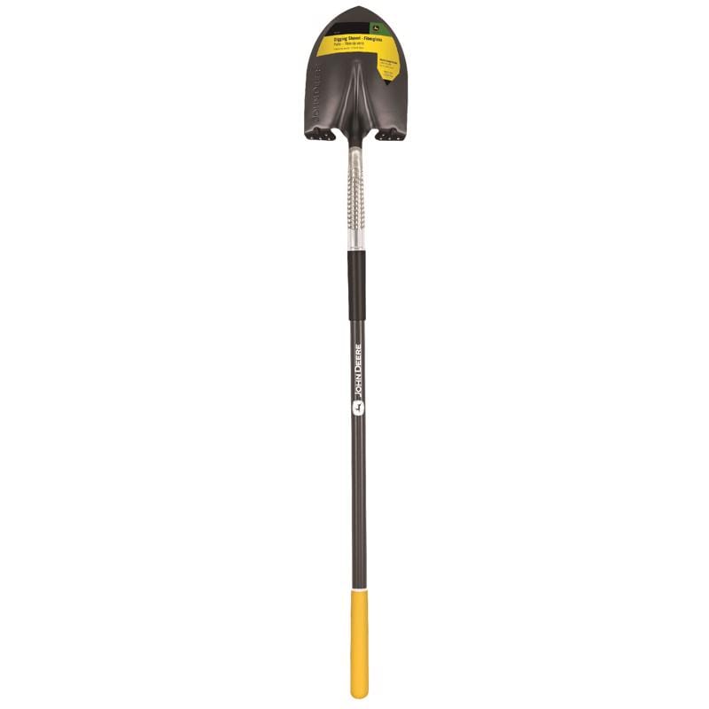 John Deere PRL-F-JD 59 in. Steel Round Digging Shovel Fiberglass Handle