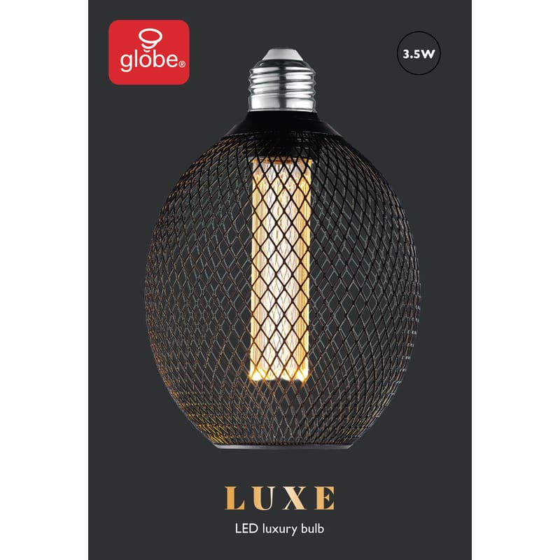 Globe Electric 35876 Luxe G40 E26 (Medium) Filament LED Bulb Amber Soft White 40 Watt Equivalence 1 pk