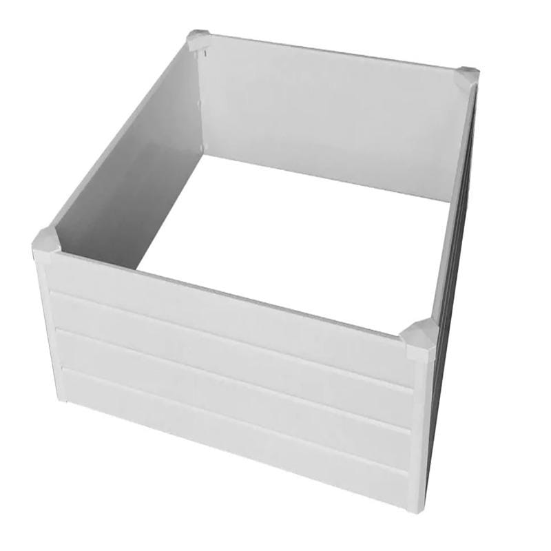 NuVue 26003 Deluxe 15 in. H X 48 in. W X 48 in. D Vinyl Wall Raised Garden Bed White