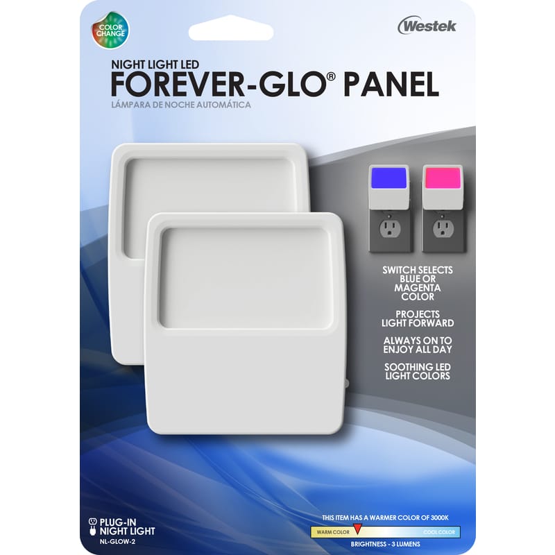 Westek NL-GLOW-2 Forever-Glo Automatic Plug-in LED Panel Night Light