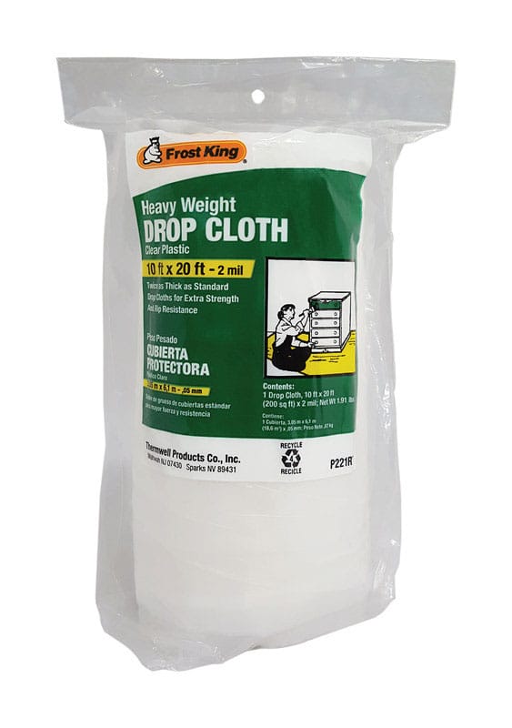 Frost King P221RT 10 ft. W X 20 ft. L X 2 mil Plastic Drop Cloth 1 pk