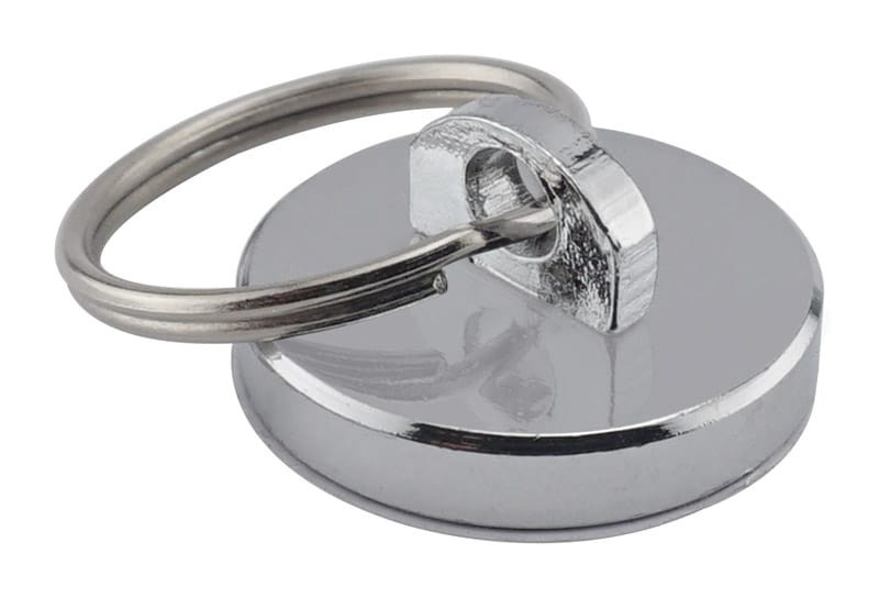 Magnet Source 07287 1-1/8 in. L X 0.25 in. W Silver Round Magnet with Ring 35 lb. pull 1 pc