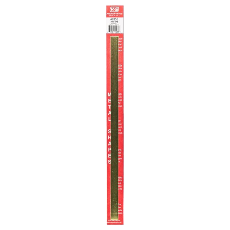 K&S 8236 0.03 in. X 0.5 in. W X 12 in. L Galvanized Brass Plain Metal Strips