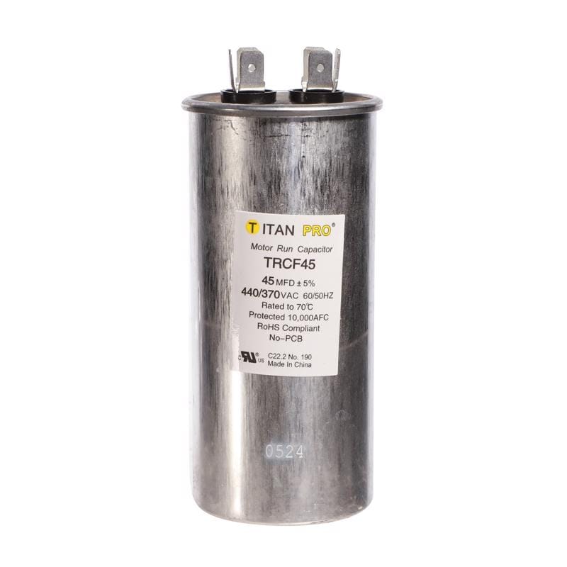 Titan Pro TRCF45 45 MFD 440 V Round Run Capacitor