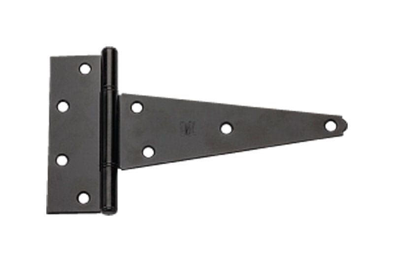 National Hardware N129-213 8 in. L Black Extra Heavy Duty T-Hinge 2 pk