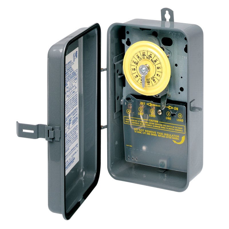 Intermatic T101RD89 Indoor and Outdoor Mechanical Timer Switch 120 V Gray