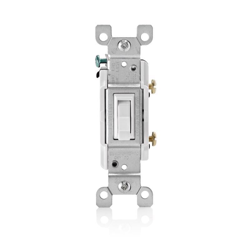 Leviton A1451-2AW 15 amps Single Pole Antimicrobial Treated Toggle Switch White 1 pk
