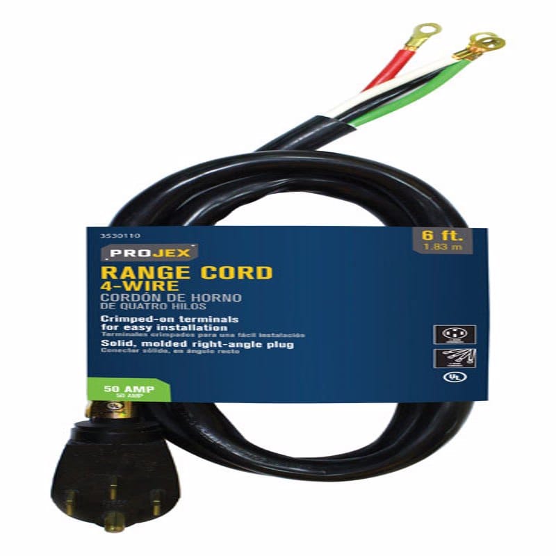 Projex FW-832B 6/2 & 8/2 SRDT 125/250 V 6 ft. L Range Cord
