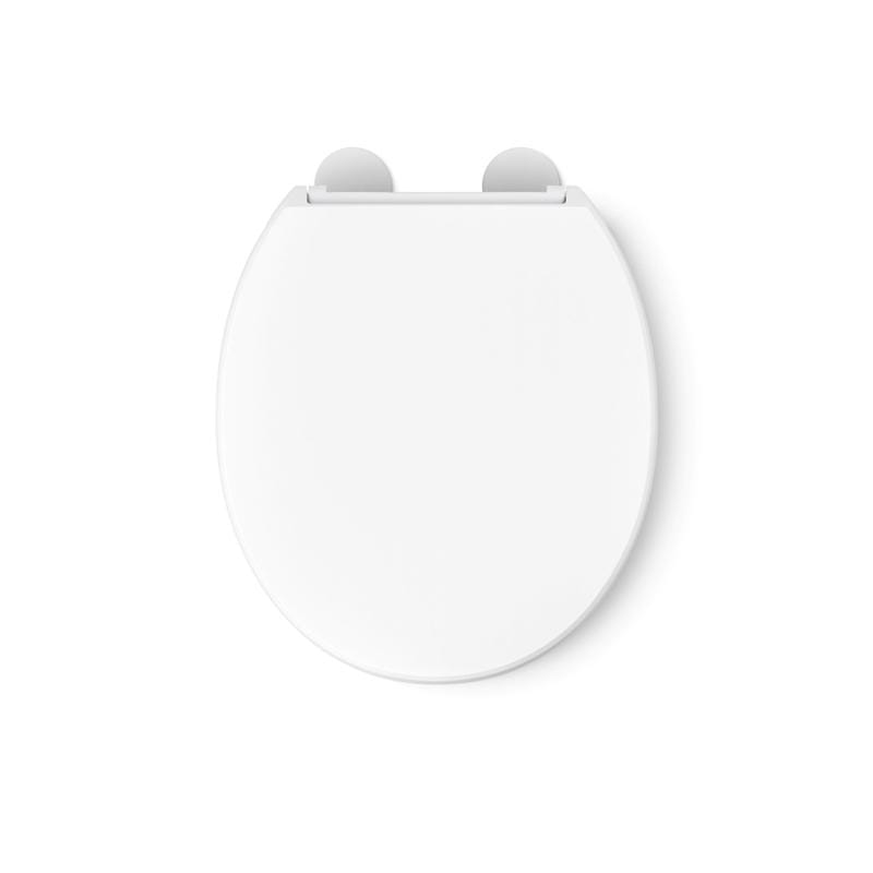 Kohler 25876-0 Hyten Slow Close Round White Plastic Toilet Seat