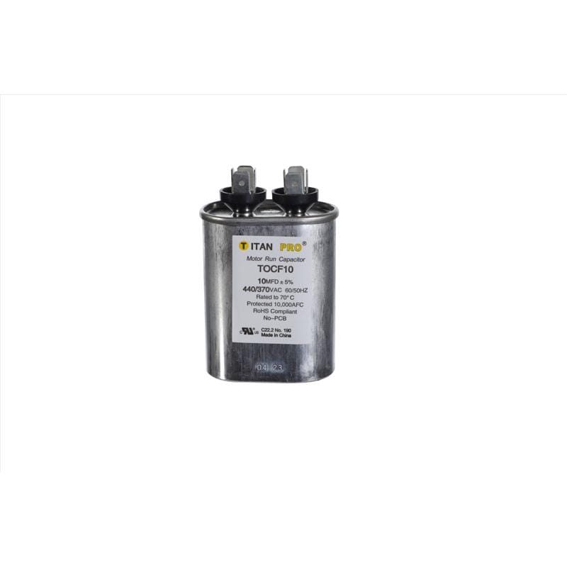 Titan Pro TOCF10 10 MFD 440 V Oval Run Capacitor