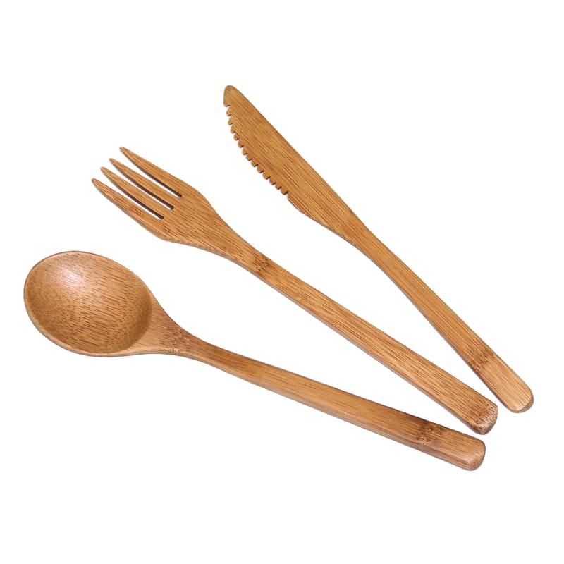 Totally Bamboo 20-2006 Brown Bamboo Flatware set