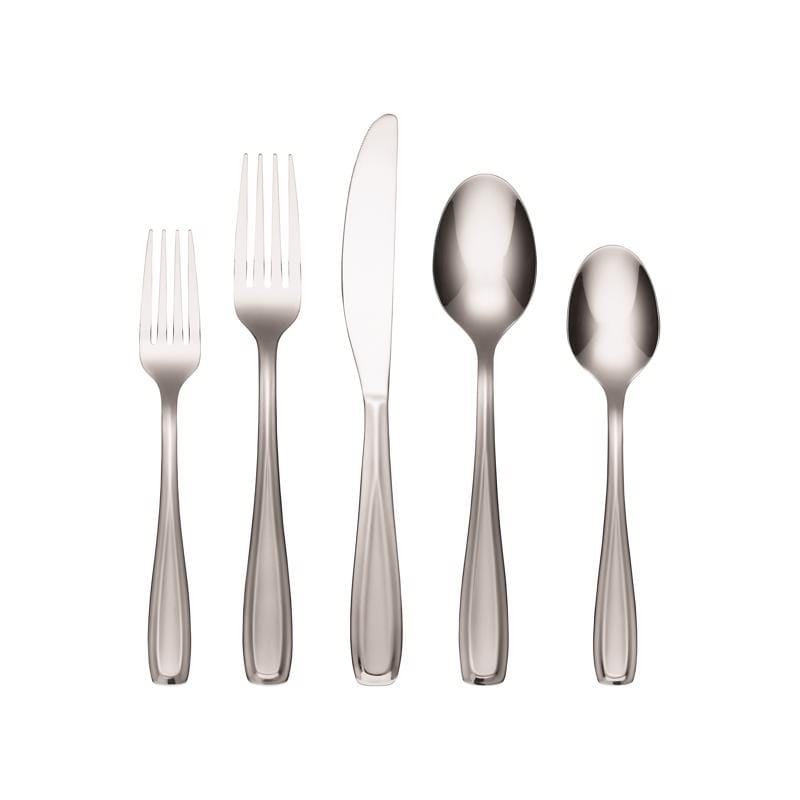 Cambridge 426920CSLG12 Waylen Sand Silver Stainless Steel Casual Flatware Set 20 pc