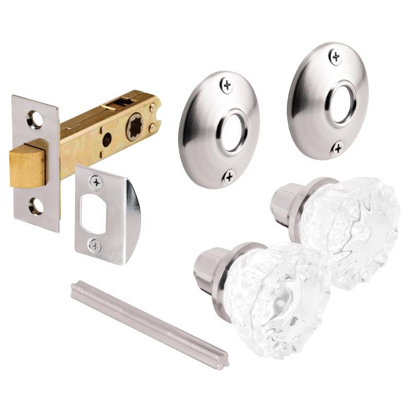 Prime-Line E 28325 Satin Nickel Doorknob Latch Set