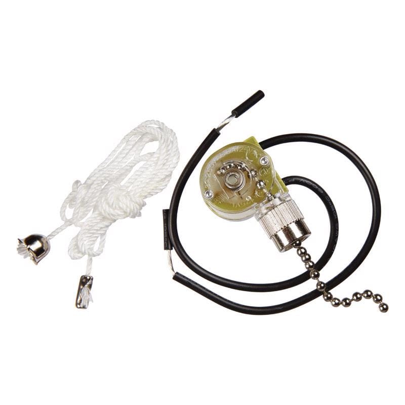 Jandorf 61208 6 amps Single Pole Pull Chain Appliance Switch Brass 1 pk