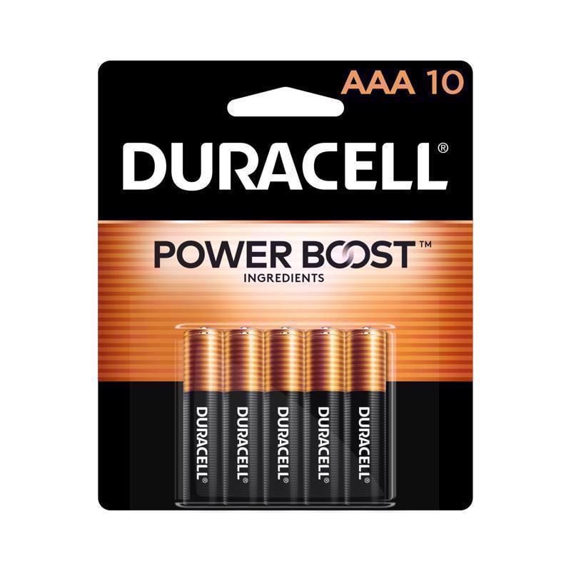 Duracell MN2400B10Z Coppertop AAA Alkaline Batteries 10 pk Carded