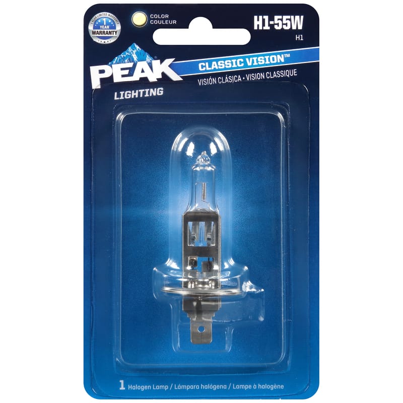 Peak H1-55W-BPP Classic Vision Halogen High/Low Beam Automotive Bulb H1