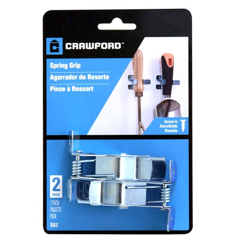 Crawford SG2 Zinc-Plated Silver Steel Spring Clip For 7/8 2 pk