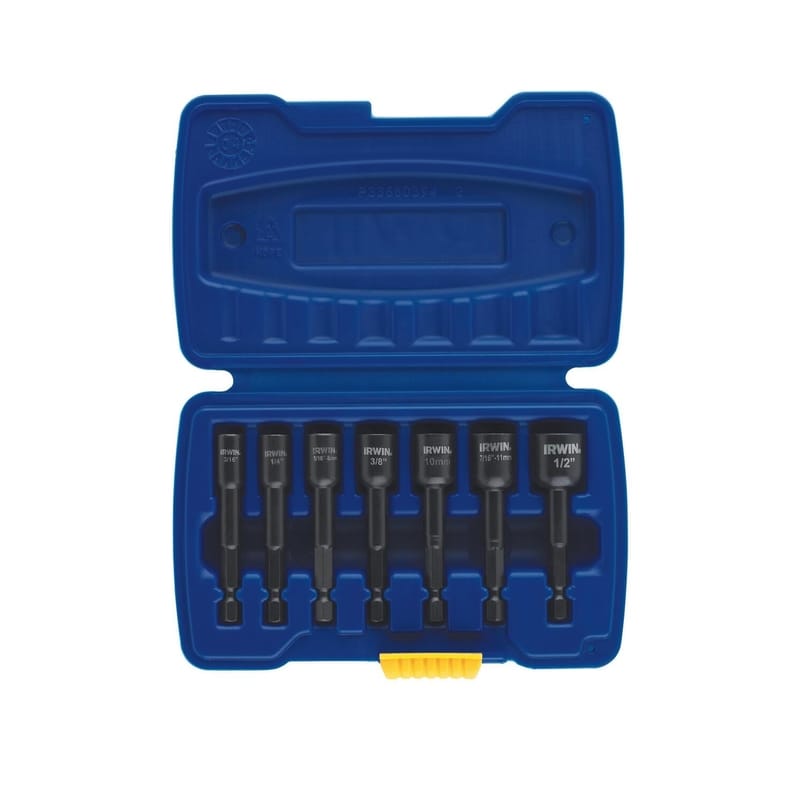 Irwin 394100 POWER-GRIP 1/2 in. High Carbon Steel Double-Ended Screw Extractor Set 4 in. 7 pc
