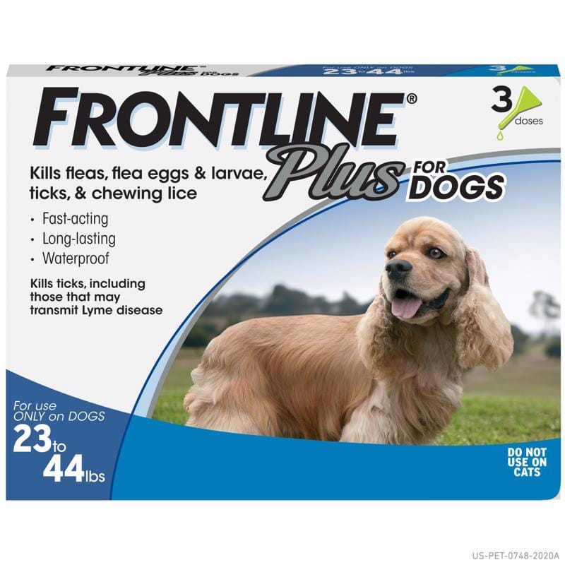 Frontline FL44 Plus Liquid Dog Flea and Tick Drops 9.8% Fipronil, 8.8% (S)-methoprene 0.05 oz